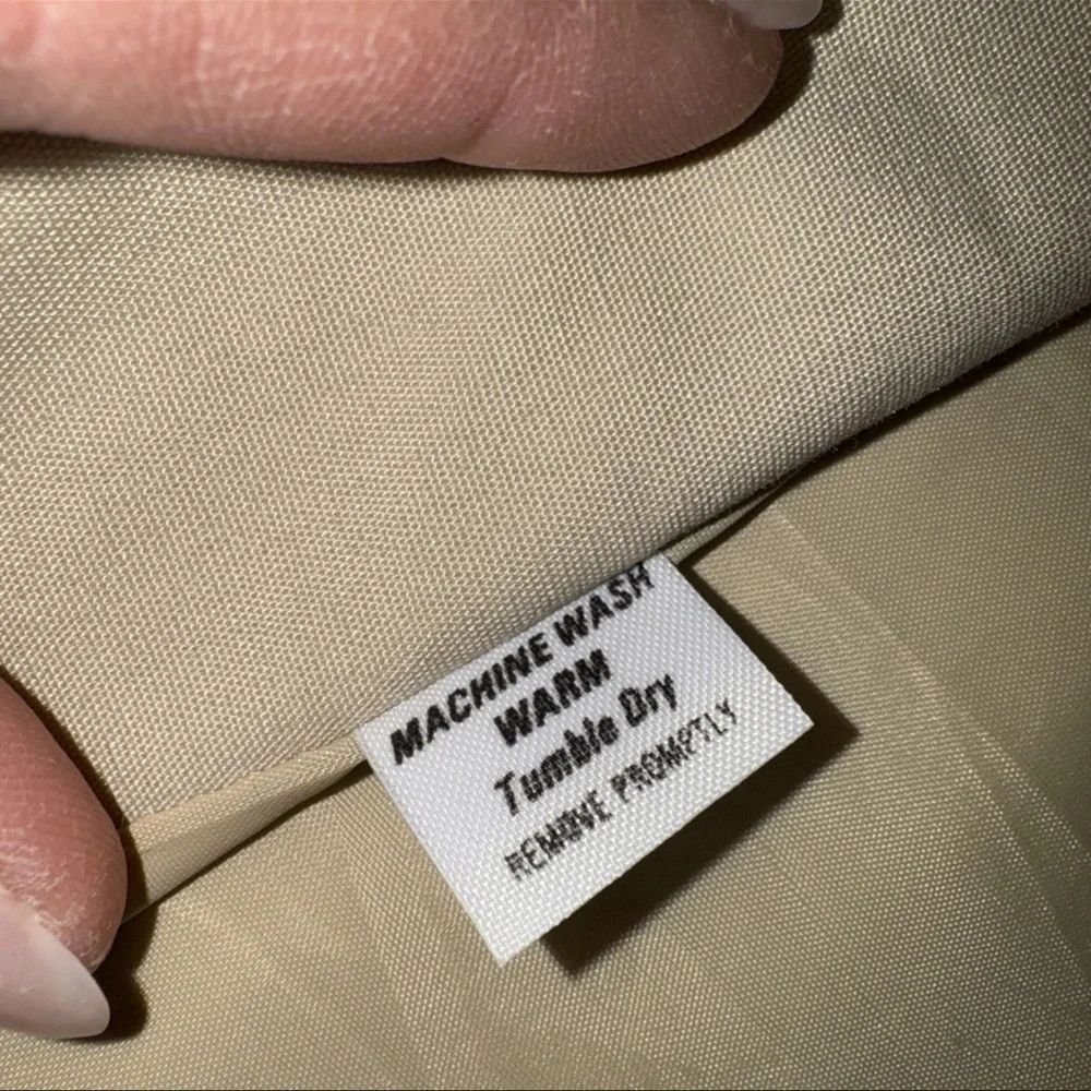 VTG 60s 70s Lakeland Elongated Zip Up Jacket Adult 46 Long Beige Lightweight